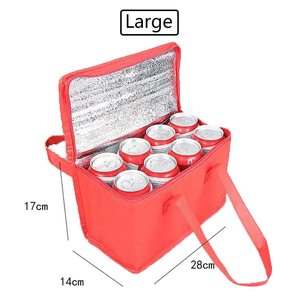 Portable Lunch Cooler Bag Folding Insulation Picnic Ice Pack Food Thermal Bag Drink Carrier Insulated Bags Food Delivery Bag