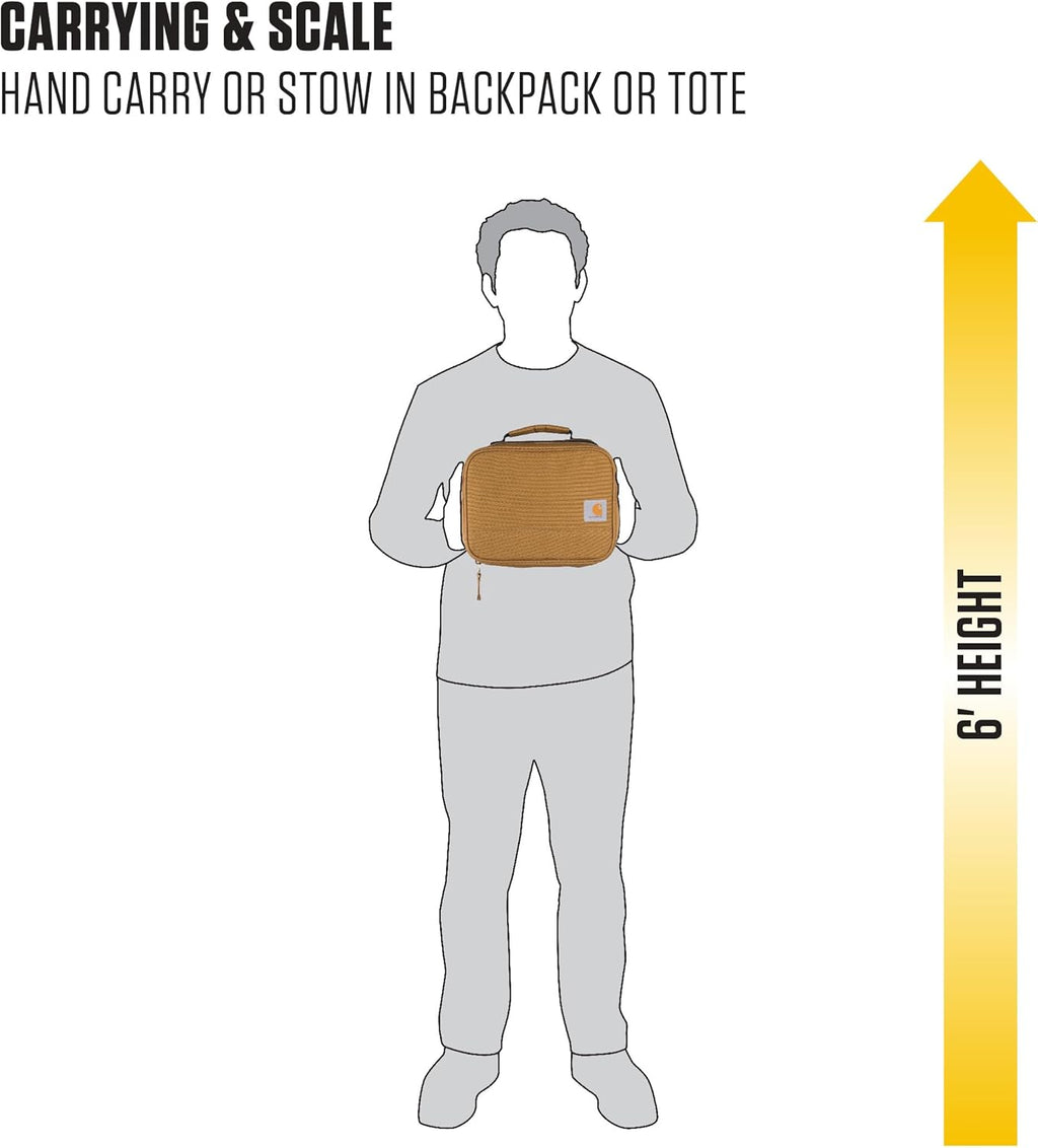 Insulated 4 Can Lunch Cooler, Fully Insulated, Durable Water Resistant Cooler, Essential Lunch Cooler (Black)